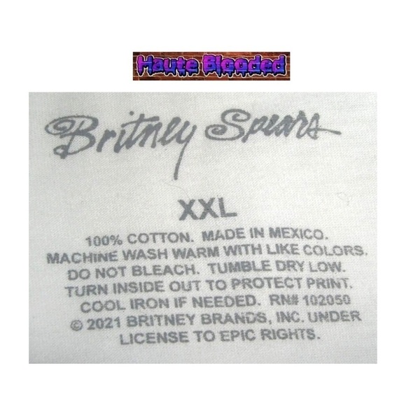 y2k Style 90's Britney Spears Princess Of Pop Chair Tee Shirt Plus Size XXL 2X - Picture 4 of 5
